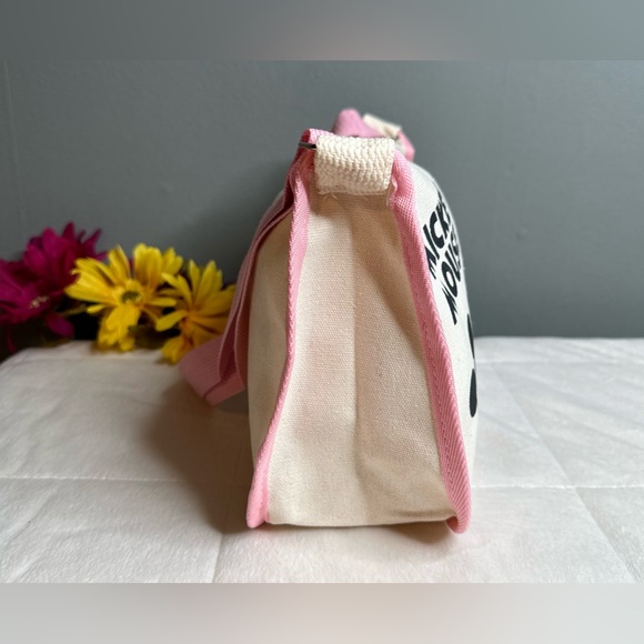 New Mickey & Minnie Cartoon Canvas Adjustable Shoulder/Crossbody Bag - Picture 4 of 11